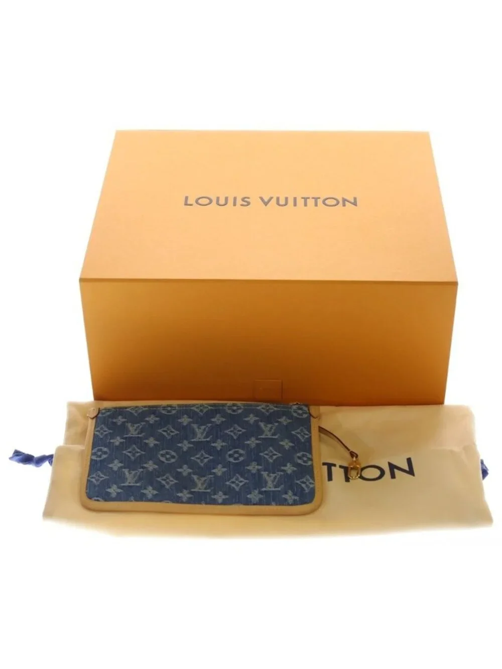 Louis Vuitton Monogram Denim Neverfull MM Hand Tote Bag Indigo
